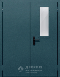 Остеклённая огнеупорная дверь 3-го типа - фото