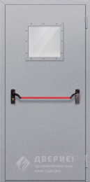 Однопольная дверь EIS остекленная с антипаникой - фото