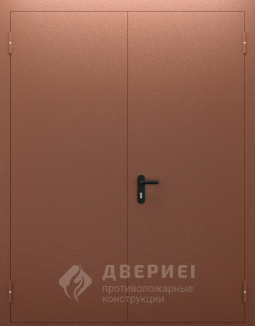 Коричневая дверь двупольная EI-60